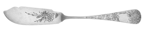 Chrysanthemum (Sterling, 1885) Flat Handle Bright Cut Master Butter
