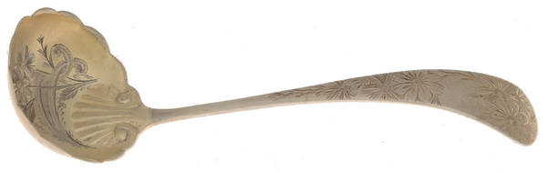 Chrysanthemum (Sterling, 1885) Solid Bright Cut Cream Ladle