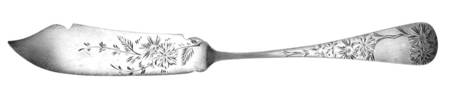 Chrysanthemum (Sterling, 1885) Flat Handle Bright Cut Master Butter