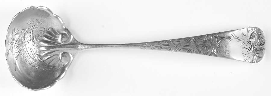 Chrysanthemum (Sterling, 1885) Solid Bright Cut Cream Ladle