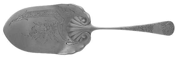 Chrysanthemum (Sterling, 1885) Large Solid Bright Cut Pie Knife
