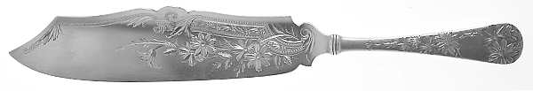 Chrysanthemum (Sterling, 1885) Solid Bright Cut Ice Cream Slicer