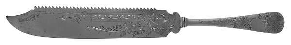 Chrysanthemum (Sterling, 1885) Solid Bright Cut Cake Saw
