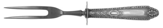 Cinderella (Sterling, 1925) Small Carving Fork W/Sterling Guard