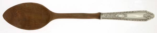 Cinderella (Sterling, 1925) Salad Serving Spoon with Wooden Bowl
