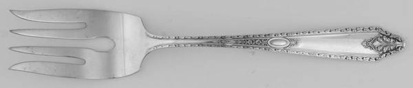 Cinderella (Sterling, 1925) Small Solid Cold Meat Serving Fork