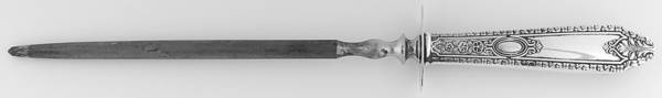 Cinderella (Sterling, 1925) Large Knife Sharpener-Steel Rod w/Sterling Guard