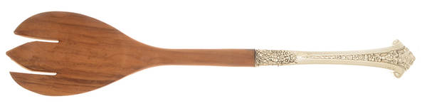 Classic Bouquet (Sterling, 1972) Salad Serving Fork with Wooden Prongs