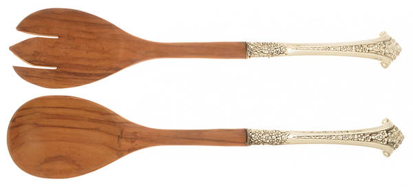 Classic Bouquet (Sterling, 1972) Wooden Bowl 2-Piece Salad Set