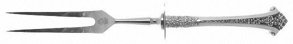 Classic Bouquet (Sterling, 1972) Small Steak Carving Fork with Stainless Prongs