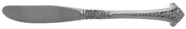 Classic Bouquet (Sterling, 1972) Modern Hollow Butter Spreader (Stainless)