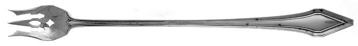 Clermont (Sterling, 1915, No Monograms) Long Handle Pickle/Olive Fork