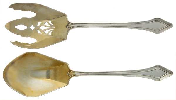 Clermont (Sterling, 1915, No Monograms) (2 Pc) Solid Salad Set