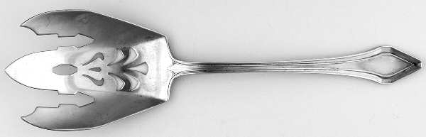 Clermont (Sterling, 1915, No Monograms) Small Solid Salad Serving Fork