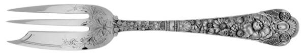 Cluny (Sterling, 1880-1883) Individual Pie Fork w/Bright Cut