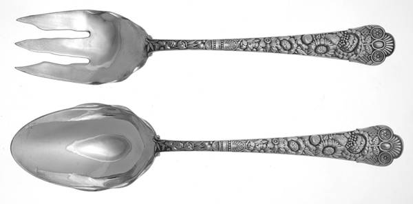 Cluny (Sterling, 1880-1883) Solid Oversized Serving Salad Set