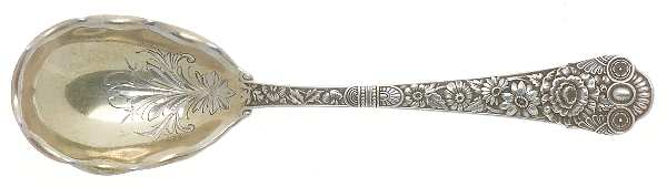 Cluny (Sterling, 1880-1883) Bright Cut Bowl Sugar Spoon