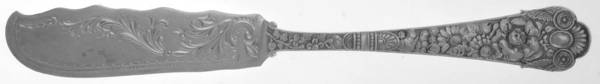Cluny (Sterling, 1880-1883) Flat Handle Bright Cut Master Butter