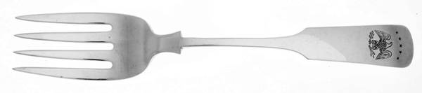 Colonial Eagle (Sterling, 1959) Large Solid Cold Meat Serving Fork