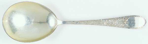 Colonial Engraved (Sterling) Solid Salad Serving Spoon