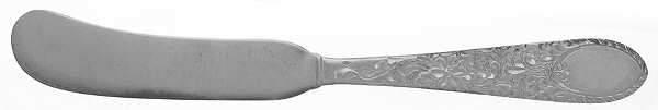 Colonial Engraved (Sterling) Flat Handle Butter Spreader
