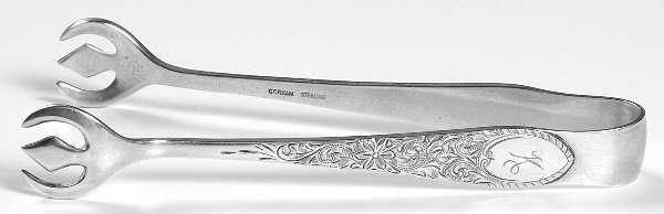 Colonial Engraved (Sterling) Sugar Tongs