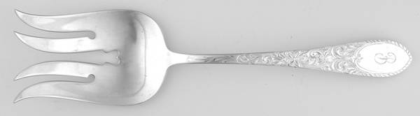 Colonial Engraved (Sterling) Solid Salad Serving Fork