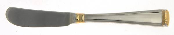 Column Gold (Stainless, Gold Accent) Butter Spreader Hollow Hdl-Paddle/Stainless Blade
