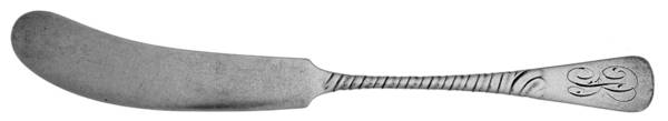 Colonial (Sterling, 1885) Monogram Flat Handle Butter Spreader
