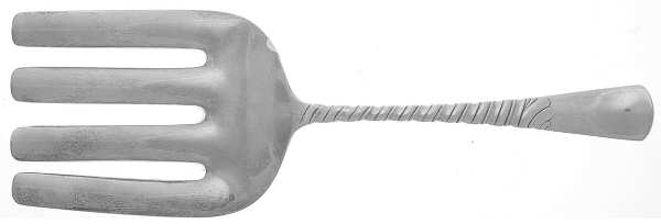 Colonial (Sterling, 1885) Large Solid Asparagus Serving Fork