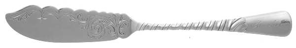 Colonial (Sterling, 1885) Flat Handle Bright Cut Master Butter