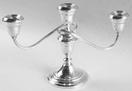 Colonial (Silverplate, Hollowware) Small 3-Light Candelabra
