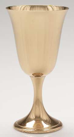 Colonial (Silverplate, Hollowware) Gold Electroplate Water Goblet