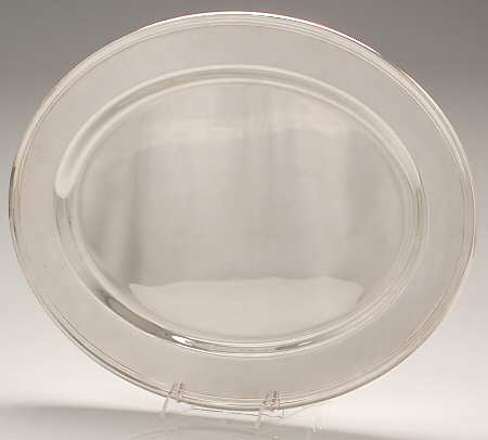 Colonial (Silverplate, Hollowware) Medium Plated Meat Platter No Well