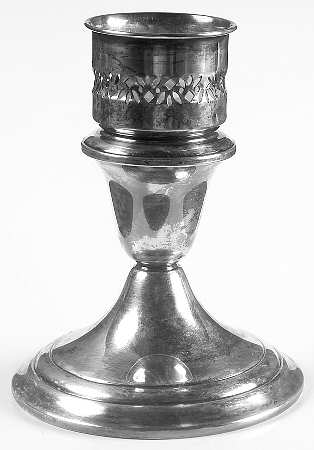 Colonial (Silverplate, Hollowware) Plated Hurricane Lamp Base