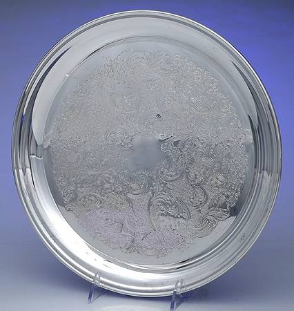 Colonial (Silverplate, Hollowware) 12" Round Tray
