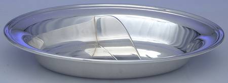 Colonial (Silverplate, Hollowware) Plated Divided Oval Vegetable Bowl