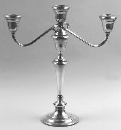 Colonial (Silverplate, Hollowware) Large 3 Light Candelabra