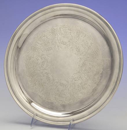 Colonial (Silverplate, Hollowware) 12" Round Tray