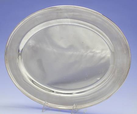 Colonial (Silverplate, Hollowware) Small Plated Meat Platter No Well