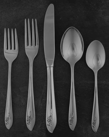 Coral Rose (Stainless) 5 Piece Place Setting