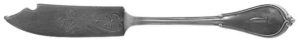 Cottage (Sterling, 1861, No Monograms) Bright Cut Solid Pickle Serving Knife
