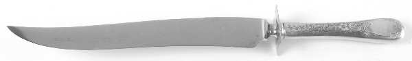 Covington-Engraved (Sterling, 1914) Large Stainless Blade Roast Carving Knife