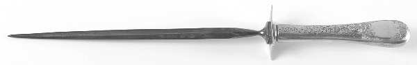 Covington-Engraved (Sterling, 1914) Large Roast Steel Rod Knife Sharpener