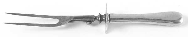 Covington-Engraved (Sterling, 1914) Large Stainless-Prong Roast Carving Fork