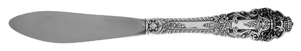 Crown Baroque (Sterling, 1975) Hollow Handle Master Butter Knife