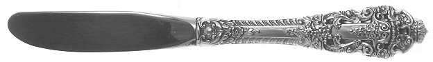 Crown Baroque (Sterling, 1975) Modern Hollow Butter Spreader (Stainless)