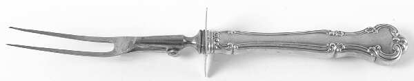 Cromwell (Sterling, 1900, No Monos) Large Stainless-Prong Roast Carving Fork