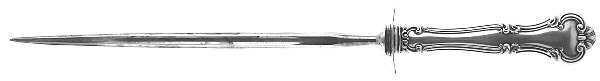 Cromwell (Sterling, 1900, No Monos) Small Steel Rod Sharpener Knife