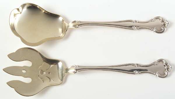 Cromwell (Sterling, 1900, No Monos) Solid Oversized Serving Salad Set